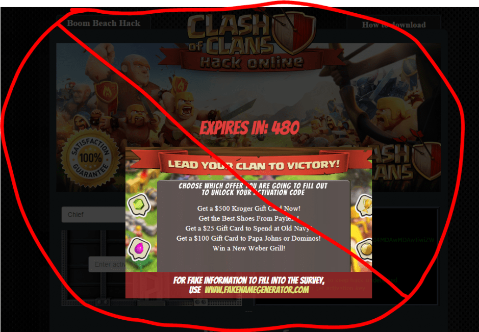 Clash of Clans Free Gems Hack No