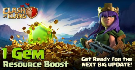 Clash of Clans One Gem Boost