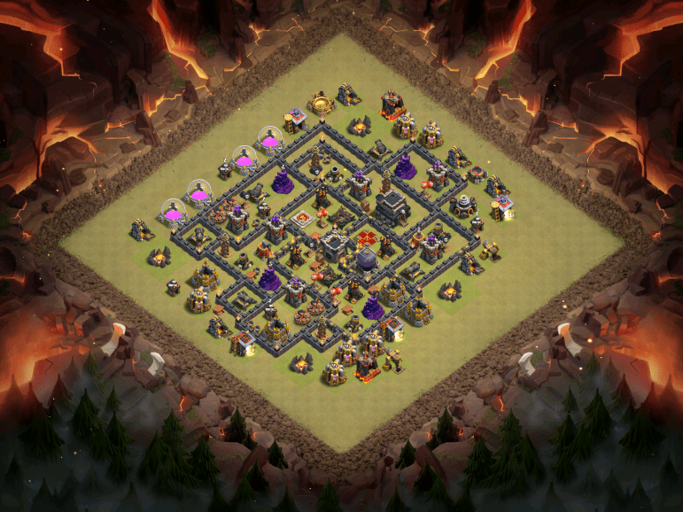 Town Hall 9 Anti LavaLoonion Base Full 2016