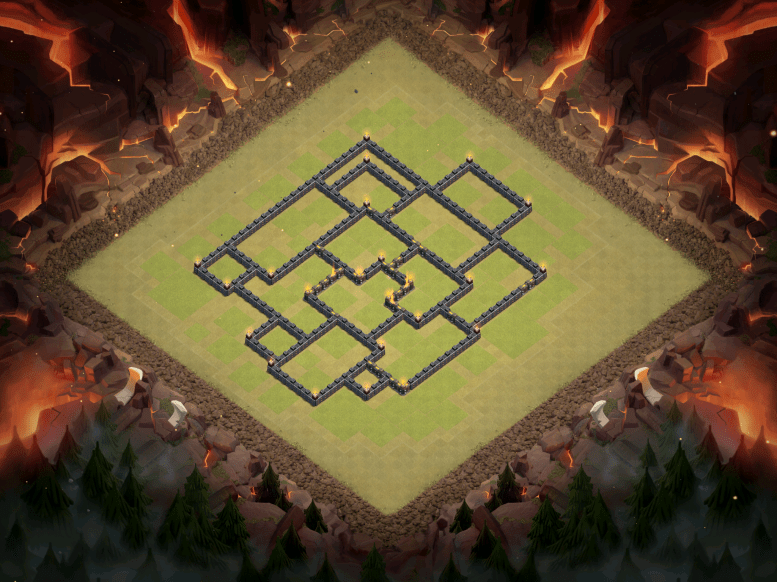 Town Hall 9 Anti Three Star Base 2016