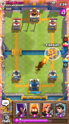Clash Royale Barbarians and Fireball