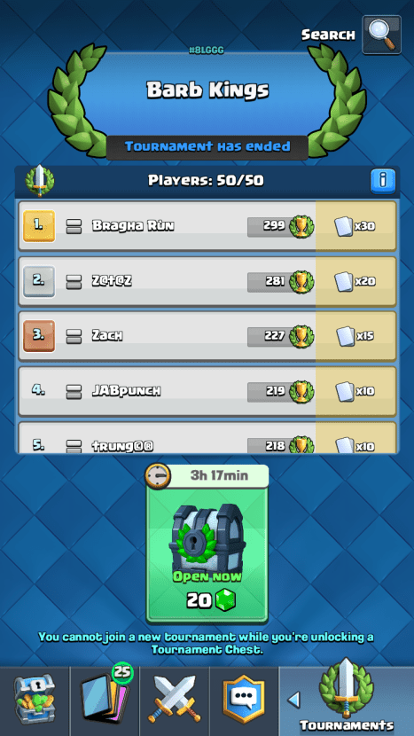 Tournament Chests Clash Royale