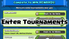 Enter Tournaments Clash Royale