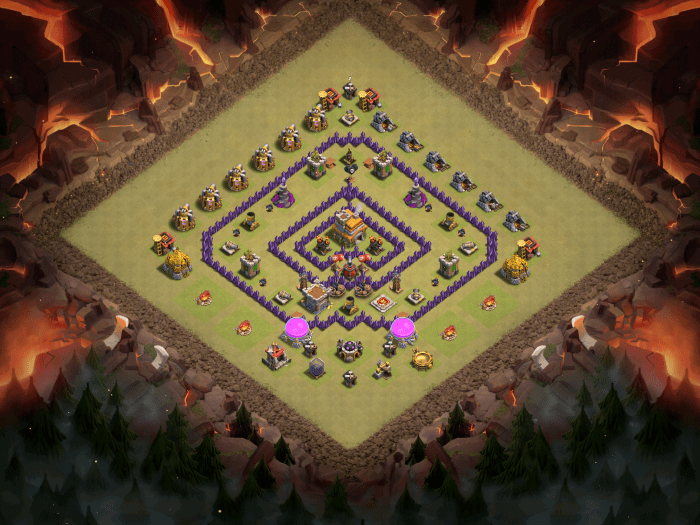 Clash of Clans Best TH7 Anti-Drag Base October 2016