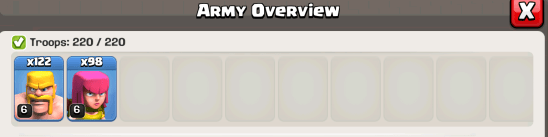 Clash of Clans Barch Army Composition