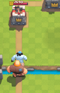 Clash Royale Ice Golem Giant Push