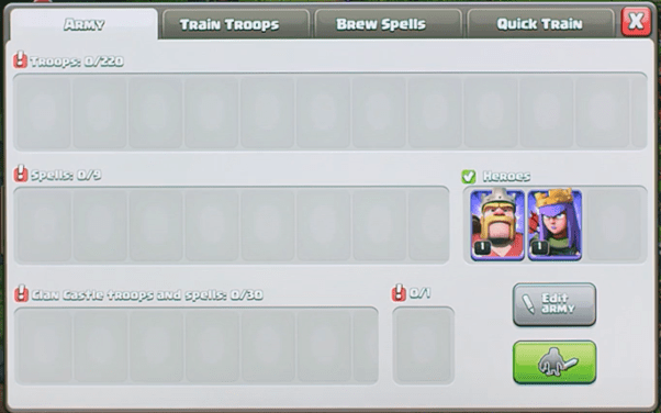 Clash of Clans Army Training October 2016 Update