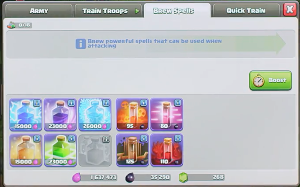 Clash of Clans Quick Train October 2016 Update