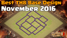 Clash of Clans Town Hall 8 Base Design Layouts November 2016