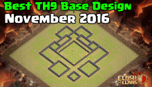 Clash of Clans Best Town Hall 9 Base Design November 2016