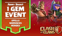 One Gem Army Boost Clash of Clans