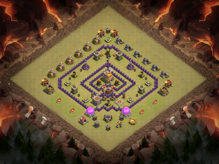 Clash of Clans Best TH7 Anti-Hog War Base December 2016