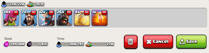 Clash of Clans Hog Ice Wizard Army Composition