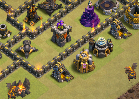 Clash of Clans TH9 LavaLoonion Lava Hounds