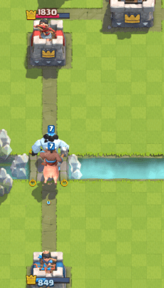 Clash Royale Hog Ice Golem Push