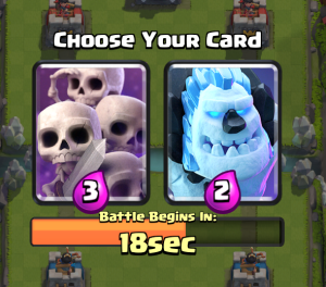Clash Royale Draft Challenge Ice Golem Skeleton Army