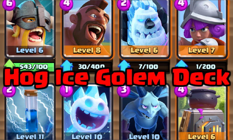Clash Royale Hog Ice Golem Elite Barbarians Deck