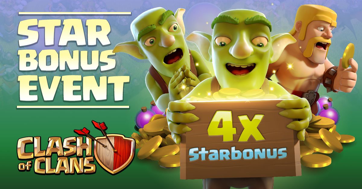 Clash of Clans 4x Star Bonus Event