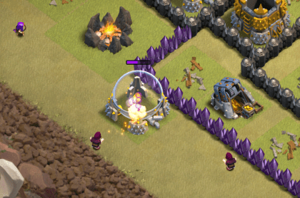 Clash of Clans TH9 GoHo Clean Up Troops