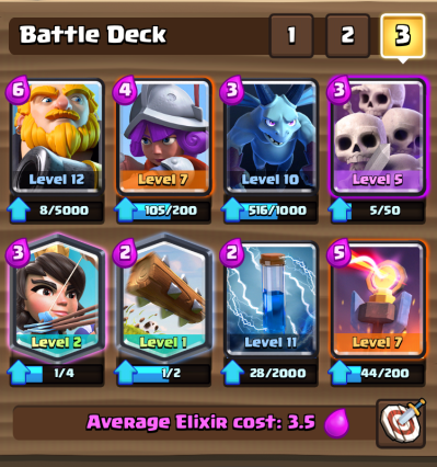 Clash Royale Royal Giant Musketeer Legendary Arena Deck