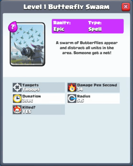 Clash Royale New Card Butterfly Spell