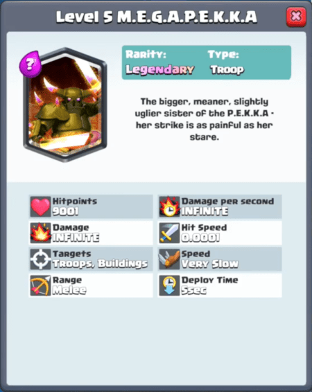 Clash Royale New Card Mega Pekka