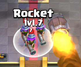 Rocket Countering Three Musketeers Clash Royale