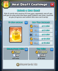 Clash Royale Heal Spell Draft Challenge