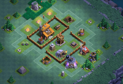 Clash of Clans Builder's Base Builders Hall 3 Base Design Layout