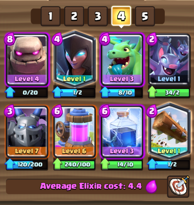 Bats Golem Night Witch Deck Clash Royale