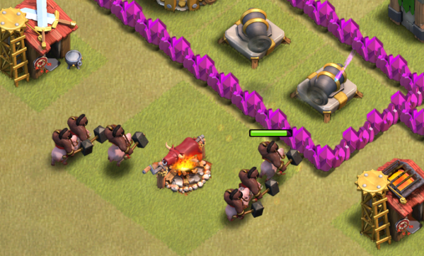 Clash of Clans TH7 Hog Riders War Attack