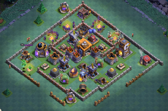 Best Builder Hall 7 Base Design Layout Clash of Clans