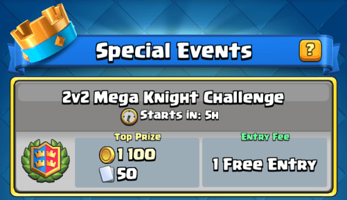 Mega Knight 2v2 Draft Challenge Clash Royale