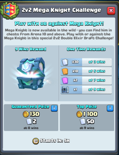 Mega Knight 2v2 Draft Challenge Clash Royale