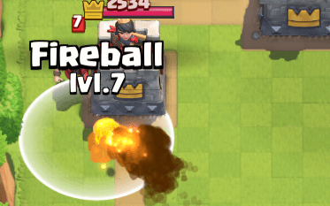 Clash Royale Fireball vs Wizard