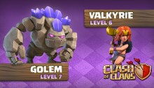 Golem Level 7 Valkyrie Level 6 Clash of Clans October Update