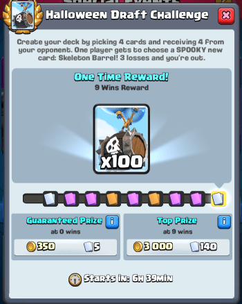 Halloween Draft Challenge Rewards Clash Royale