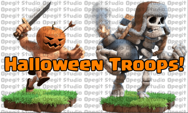 Giant Skeleton Pumpkin Barbarians Halloween Clash of Clans