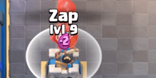 Skeleton Barrel vs Zap Clash Royale