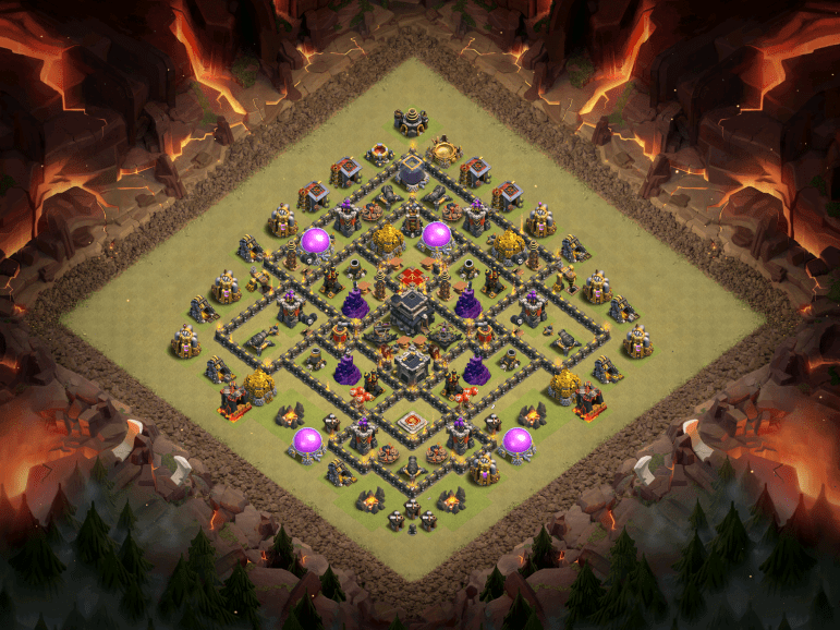Town Hall 9 War Base Design Layout