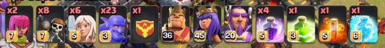 Clash of Clans Town Hall 11 Bowler Queen Walk Army Composition