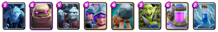 Golem Three Musketeers Deck Clash Royale