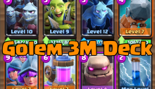 Golem Three Musketeers Deck Clash Royale