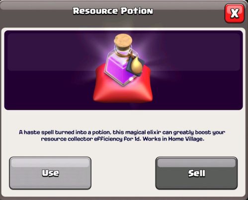 Resource Potion Magic Item Clash of Clans