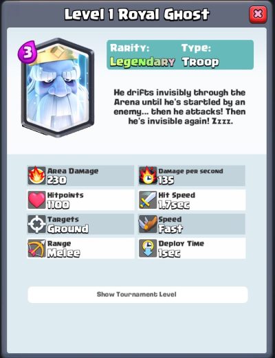 Royal Ghost New Legendary Card Clash Royale
