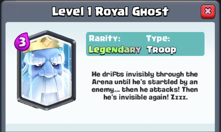 Royal Ghost New Legendary Card Clash Royale