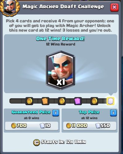 Magic Archer Draft Challenge Clash Royale