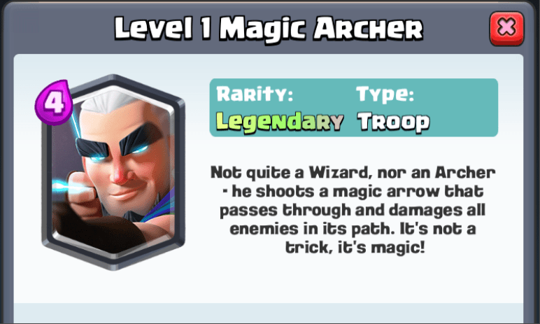 Magic Archer Gameplay Statistics Leaked Clash Royale