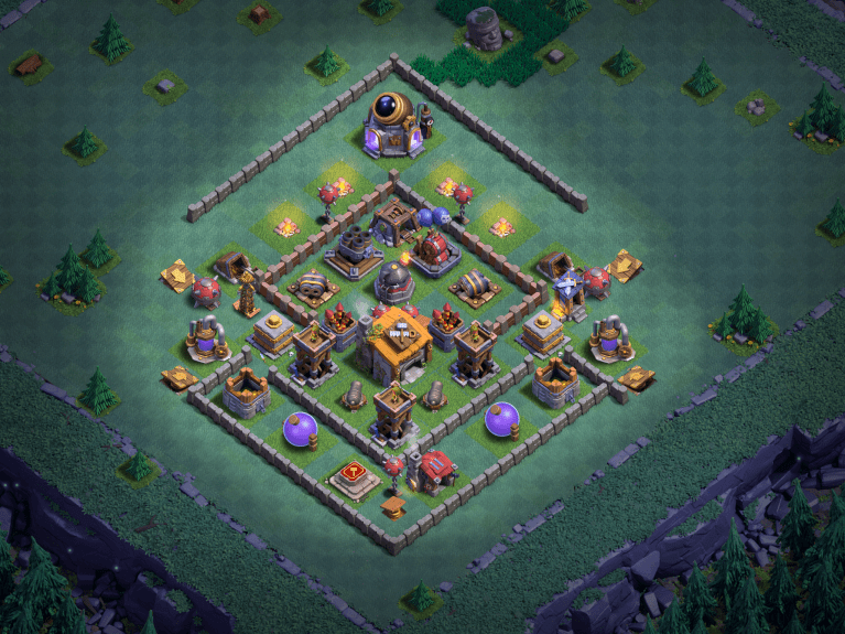 Builder Hall 6 Base Design Layout Clash of Clans March 2018