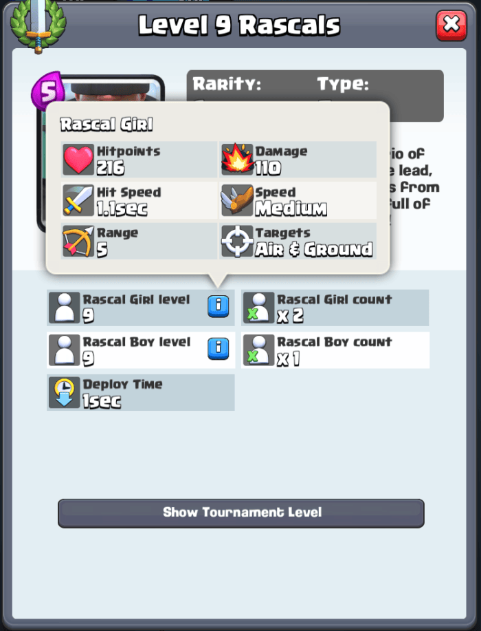 Rascals Statistics and Release Date in Clash Royale | Clash for Dummies